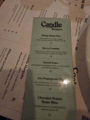 Menu photo 2 Candle New York, NY