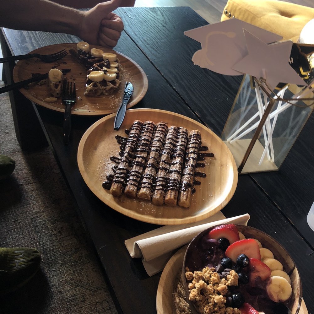 Acai Bowl, Protein Churros, and Protein Waffle Acai Bowl, Protein Churros, and Protein Waffle