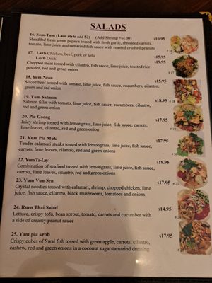 Menu photo 6 Ruen Thai Restaurant Roseville, CA