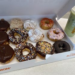 Dunkin' - Dozen Donuts and Iced Matcha Latte