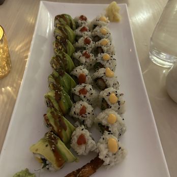 Ten - dragon roll, Hotate Roll, shrimp tempura roll - Sushi Bars Near Me - Charlottesville, Virginia Ten - dragon roll, Hotate Roll, shrimp tempura roll - Sushi Bars Near Me - Charlottesville, Virginia