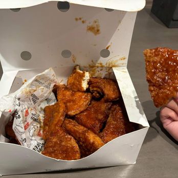 Bonchon Natomas - These are their new chicken strips. They taste like crap and are these weird chicken TRIANGLES. - Korean Near Me - Sacramento, California