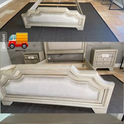 Rios Furniture - Bedroom set in a antique style gray finish
Delivered and installed to Aromas, Ca