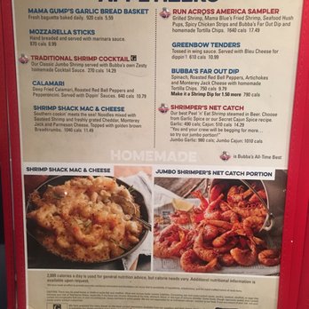 Bubba Gump Shrimp - Menu - Seafood Near Me - Orlando, Florida