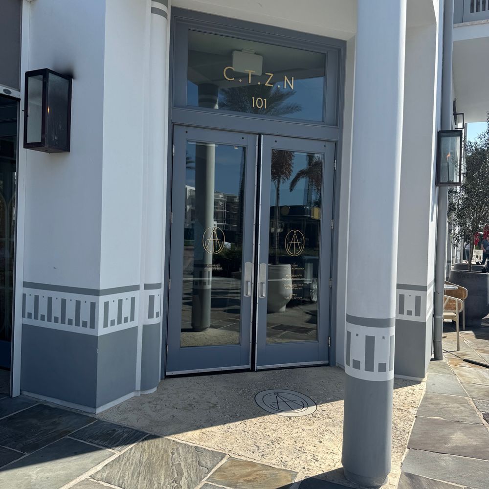 The Citizen - entrance - New American Near Me - Alys Beach, Florida The Citizen - entrance - New American Near Me - Alys Beach, Florida