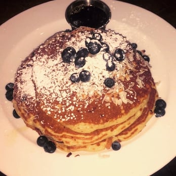 Zona Sur Bar Bistro - Coconut Pancakes with Blueberries - New American Near Me - Brooklyn, New York Zona Sur Bar Bistro - Coconut Pancakes with Blueberries - New American Near Me - Brooklyn, New York