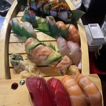 Torai Sushi - Our half eaten boat - Sushi Bars Near Me - Washington, DC, District of Columbia