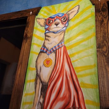 La Rumba - a dog dressed as a superhero - Mexican Near Me - DeQuincy, Louisiana