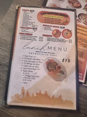 Menu photo 1 C3 Lounge Las Vegas, NV