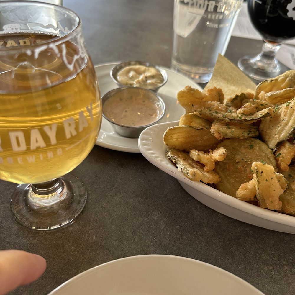 Four Day Ray Brewing - Fried Pickles - Breweries Near Me - Fishers, Indiana Four Day Ray Brewing - Fried Pickles - Breweries Near Me - Fishers, Indiana