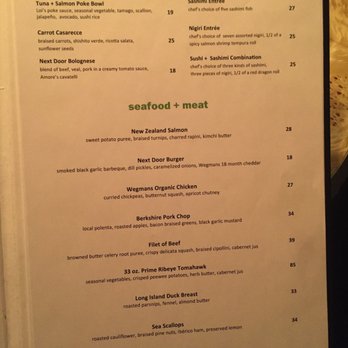 Next Door by Wegmans - Menu as of dec 2018 - Sushi Bars Near Me - Rochester, New York Next Door by Wegmans - Menu as of dec 2018 - Sushi Bars Near Me - Rochester, New York