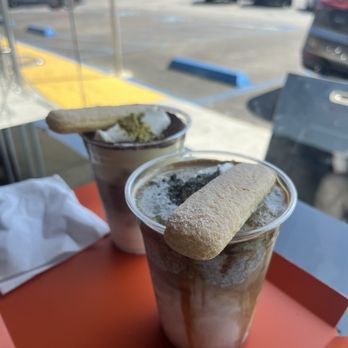 Cafe Upper - Black Sesame Einspanner and Pistachio Einspanner - Cafes Near Me - Los Angeles, California