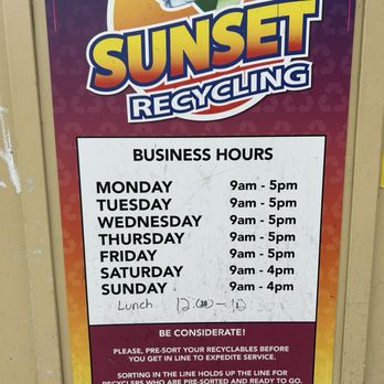 Sunset Recycling - Recycling Center Near Me - San Juan Capistrano, California Sunset Recycling - Recycling Center Near Me - San Juan Capistrano, California
