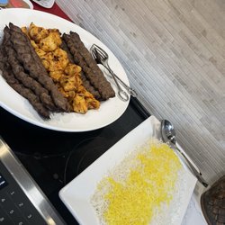 Isfahan Kabob - Beef, chicken, and the rice!