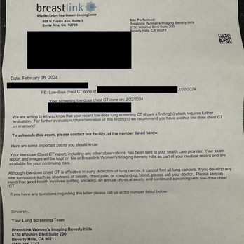 WaveImaging - The letter, bearing my name and address, was intended for another patient. I had a mammogram and no lung-related issues or screening. - Radiologists Near Me - Santa Ana, California WaveImaging - The letter, bearing my name and address, was intended for another patient. I had a mammogram and no lung-related issues or screening. - Radiologists Near Me - Santa Ana, California