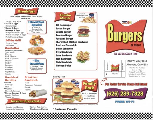Menu photo 8 Burgers and More Alhambra, CA