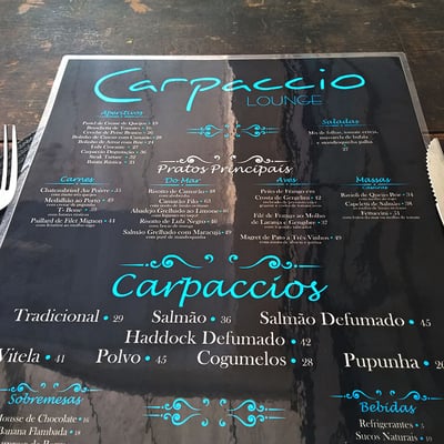 Menu photo 1 Carpaccio Lounge São Paulo, SP