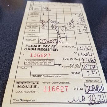Waffle House - This is all discount mgr said she could give to Us. - Breakfast & Brunch Near Me - Athens, Georgia