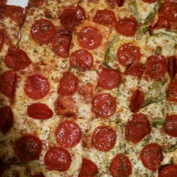 Windy City Pizza - Cheese and pepperoni pizza half green pepper