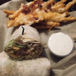Uptown Cheapskate - Buffalo Chicken Wrap - if you like yours saucy, you have to tell them! If you want it hot, throw it back on the grill!