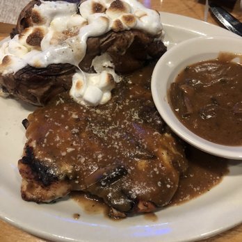 Texas Roadhouse - Portabella chicken and a loaded sweet potato - Steakhouses Near Me - Kingsport, Tennessee