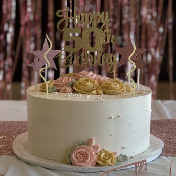 Some Crust Bakery - 10 inch round cake, with the Miss Divine flavor combination (cake toppers + candles ordered elsewhere!) - Bakeries Near Me - Claremont, California Some Crust Bakery - 10 inch round cake, with the Miss Divine flavor combination (cake toppers + candles ordered elsewhere!) - Bakeries Near Me - Claremont, California