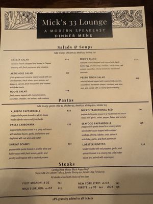 Menu photo 4 Mick's 33 Lounge Silver City, NM