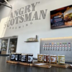 Angry Scotsman Brewing - A dark flight and a lighter flight.  Both good.