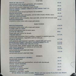 Royal Hotel - Food menu