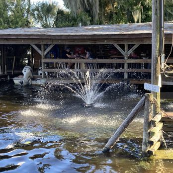 Big Bass Grill - Water sprinkler - Seafood Near Me - Lake Panasoffkee, Florida Big Bass Grill - Water sprinkler - Seafood Near Me - Lake Panasoffkee, Florida