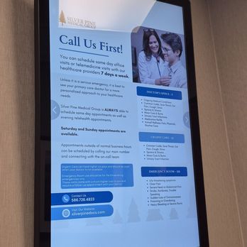 Silver Pine Medical Group - Very Informative Screen from Silver Pine Medical Group of Corewell Health. 1/5/2026 - Medical Centers Near Me - Macomb, Michigan Silver Pine Medical Group - Very Informative Screen from Silver Pine Medical Group of Corewell Health. 1/5/2026 - Medical Centers Near Me - Macomb, Michigan