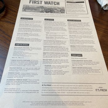 First Watch - Menu - Breakfast & Brunch Near Me - Towson, Maryland