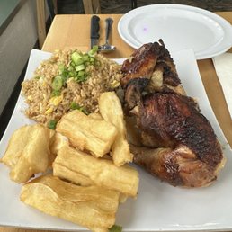 1/2 pollo chaufa and yuca fries 1/2 pollo chaufa and yuca fries