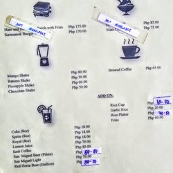 Sarimanok - Menu