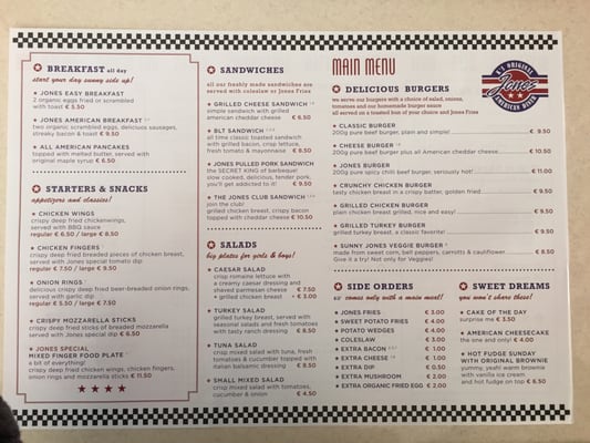Menu photo 4 Jones American Diner Munich, BY