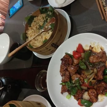 Dim Sum Market - Seafood rice, black pepper beef, hakau, shomai and chinese tea - Asian Fusion Near Me - Madrid, M