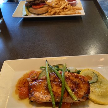 Murphy's Pub & Grill - Grilled Salmon with honey bourbon glaze, sautéed vegetables and asparagus. Perfection! - Gastropubs Near Me - Rapid City, South Dakota Murphy's Pub & Grill - Grilled Salmon with honey bourbon glaze, sautéed vegetables and asparagus. Perfection! - Gastropubs Near Me - Rapid City, South Dakota
