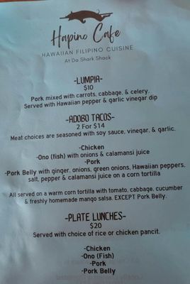 Menu photo 7 Da Shark Shack Kailua-Kona, HI Menu photo 7 Da Shark Shack Kailua-Kona, HI