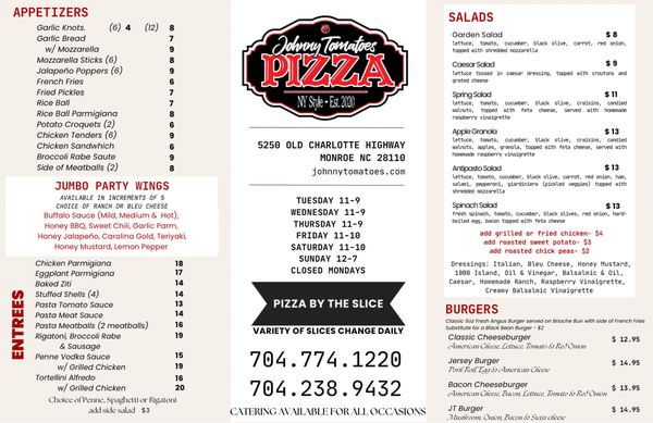 Menu photo 2 Johnny Tomatoes Monroe, NC Menu photo 2 Johnny Tomatoes Monroe, NC