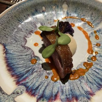 Madcap - Seared Sonoma duck breast, cauliflower puree and purple cauliflower, carrot curry - New American Near Me - San Anselmo, California