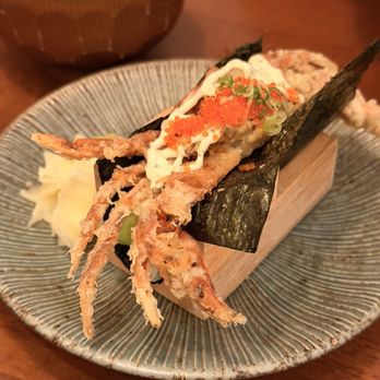 Kawanoya - Soft shell crab temaki (hand roll) - Japanese Near Me - San Francisco, California