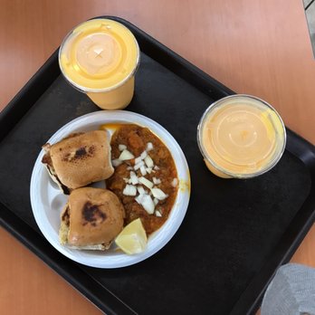Spice District - Pav (bread) and bhaji (veg) with some bomb mango lassi - Indian Near Me - Los Angeles, California Spice District - Pav (bread) and bhaji (veg) with some bomb mango lassi - Indian Near Me - Los Angeles, California