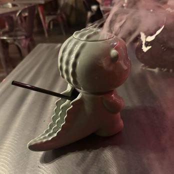 Boba Bear - Godzilla mug. They used dry ice to put on a show when you order a drink. - Juice Bars & Smoothies Near Me - Los Angeles, California