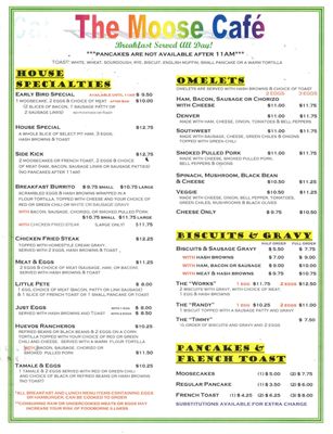 Menu photo 4 The Moose Cafe Kremmling, CO