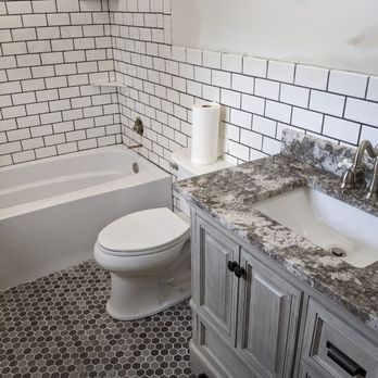 LR Rhoades Construction - Recent bathroom remodel, check out all this tile! - General Contractors Near Me