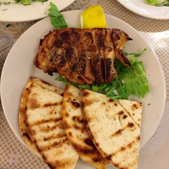 BZ Grill - Side of grilled chicken with the green salad. Tasted rubbery (not like the chicken gyro) - Greek Near Me - Astoria, New York