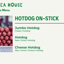 Happy Tea House - Snack Menu