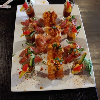 Kei Sushi - Quail egg shooters and some of their specialty nigiri - Sushi Bars Near Me - Reno, Nevada Kei Sushi - Quail egg shooters and some of their specialty nigiri - Sushi Bars Near Me - Reno, Nevada