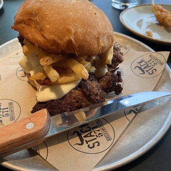 Stack 571 Burger and Whiskey Bar - Poutine burger - American Near Me - Vancouver, Washington Stack 571 Burger and Whiskey Bar - Poutine burger - American Near Me - Vancouver, Washington