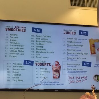 Bambu Desserts & Drinks - 2017-7 menu - Juice Bars & Smoothies Near Me - Sunnyvale, California Bambu Desserts & Drinks - 2017-7 menu - Juice Bars & Smoothies Near Me - Sunnyvale, California